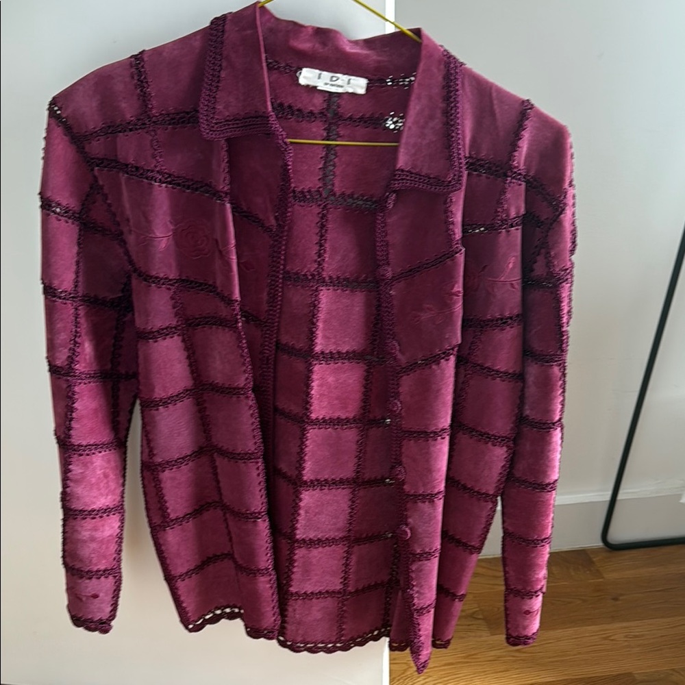 Merlot Suede Patchwork Western Shirt/Jacket